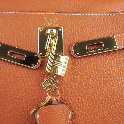 7A Replica Hermes Kelly 32cm Togo Leather Bag Orange 6108